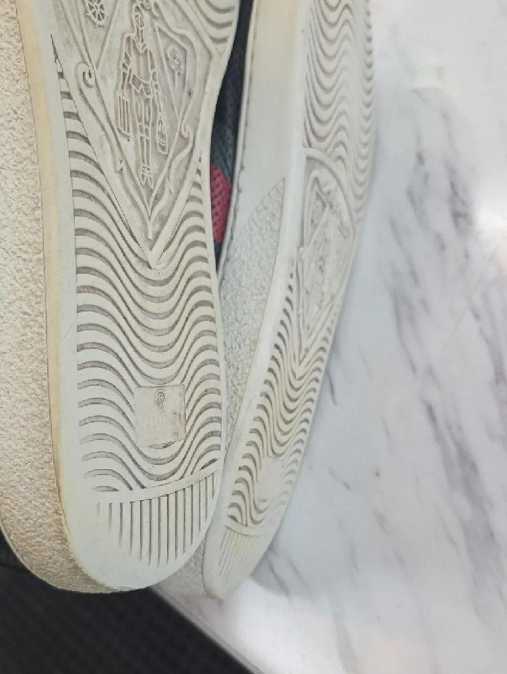 Gucci Black High-Top Sneakers with Red & Green Stripe